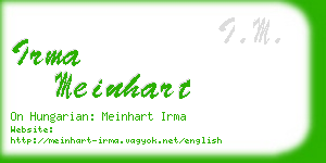 irma meinhart business card